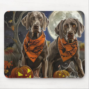 Weimaraner Halloween Spooky Mousepad