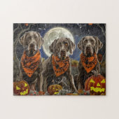 Weimaraner Halloween Spooky Puzzle (Horizontal)