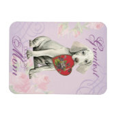 Weimaraner Herz Mama Magnet (Horizontal)
