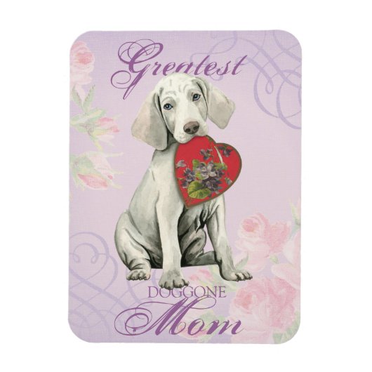 Weimaraner Herz Mama Magnet (Vertikal)
