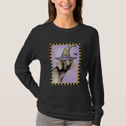 Weimaraner Hexe T-Shirt (Vorderseite)