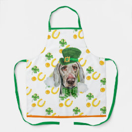 Weimaraner Holiday Wohngestaltung St Patrick's Day Schürze
