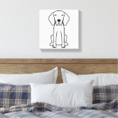 Weimaraner Hund Cartoon Leinwanddruck (Insitu (Schlafzimmer))