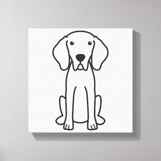 Weimaraner Hund Cartoon Leinwanddruck (Vorderseite)
