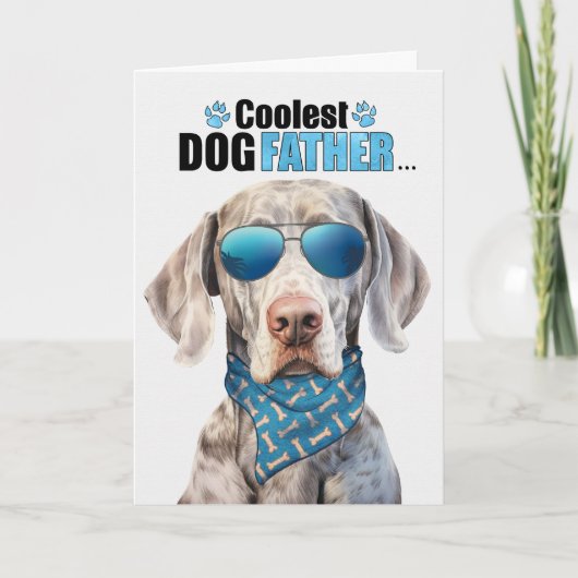 Weimaraner Hund Coolster Vater Vatertag Feiertagskarte (Vorderseite)
