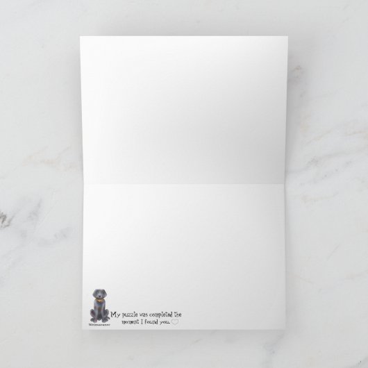 Weimaraner Hund Feiertagskarte (Innenseite)