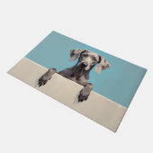 Weimaraner Hund Fußmatte Kunst (Schrägansicht)