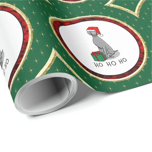 Weimaraner Hund (grau 1) Niedlich Geschenkpapier (Rolleneckpunkt)