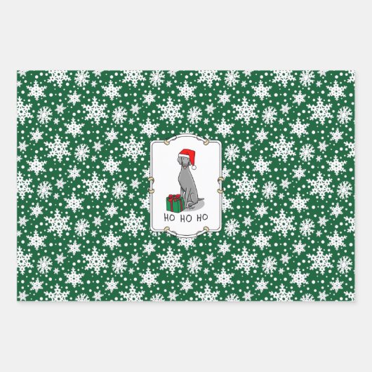 Weimaraner Hund (grau 1) Niedlich Geschenkpapier Set (Vorderseite)