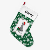 Weimaraner Hund (grau 1) Niedlich Großer Weihnachtsstrumpf (Vorderansicht (hängend))