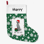 Weimaraner Hund (grau 1) Niedlich Großer Weihnachtsstrumpf (Vorderseite)