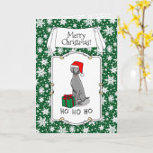 Weimaraner Hund (grau 1) Niedlich Karte (Gelbe Blume)