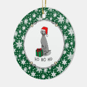 Weimaraner Hund (grau 1) Niedlich Keramik Ornament (Links)