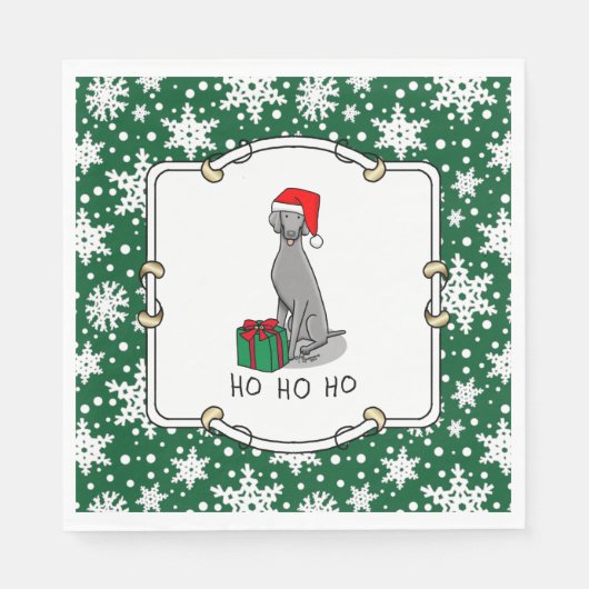 Weimaraner Hund (grau 1) Niedlich Serviette (Vorderseite)