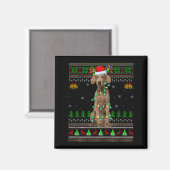Weimaraner Hund hässliche Weihnachtspullover Holid Magnet (Vorderseite/Rückseite)