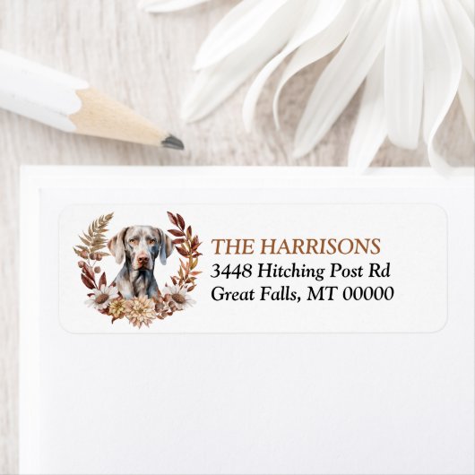 Weimaraner Hund Herbstreath (Insitu)