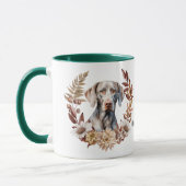 Weimaraner Hund Herbstreath Tasse (Links)