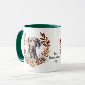 Weimaraner Hund Herbstreath Tasse (Vorderseite Links)