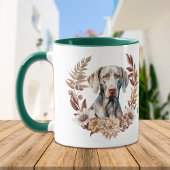 Weimaraner Hund Herbstreath Tasse
