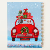 Weimaraner Hund im Auto mit dem Weihnachtsmann Planer (Rückseite)