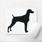 Weimaraner Hund (im Schwarzen) Mousepad (Mit Mouse)
