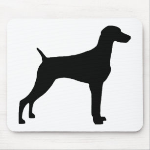 Weimaraner Hund (im Schwarzen) Mousepad