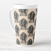 Weimaraner-Hund-Latte-Tasse Milchtasse (Linke Ecke)