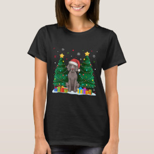 Weimaraner Hund liebt Weihnachtsmannmütze Ugly Chr T-Shirt