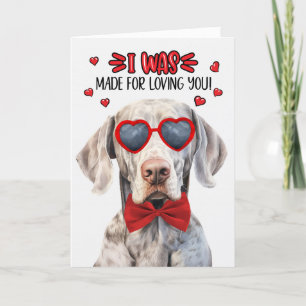 Weimaraner Hund machte für die Liebe Sie Valentine Feiertagskarte