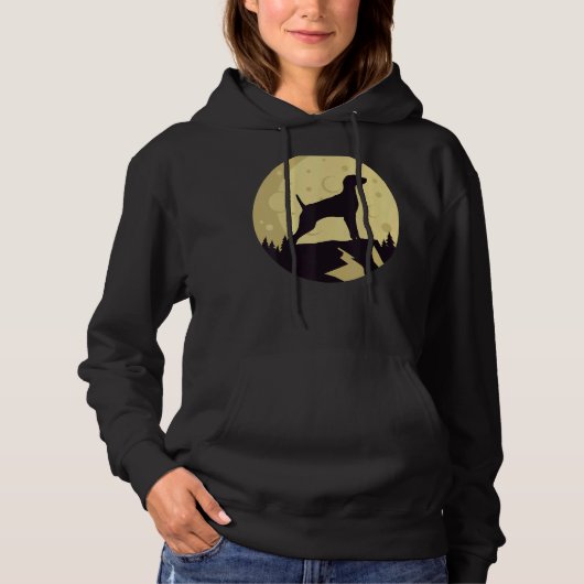 Weimaraner Hund Retro 3 Hoodie (Vorderseite)