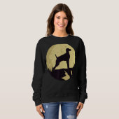 Weimaraner Hund Retro 3 Sweatshirt (Vorne ganz)