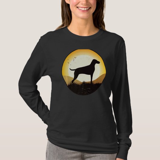 Weimaraner Hund Retro 3 T-Shirt (Vorderseite)