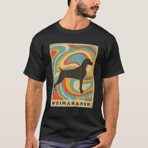 Weimaraner Hund Retro Vintag T-Shirt