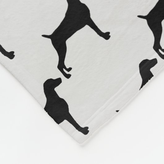 Weimaraner Hund Silhouette CUSTOM Fleecedecke (Ecke)