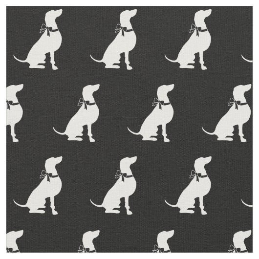 Weimaraner Hund Silhouette Haustier Stoff (Nahaufnahme)