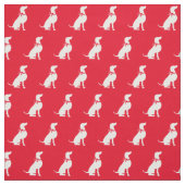 Weimaraner Hund Silhouette Rotes Tier Stoff (Muster)