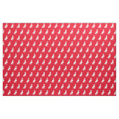 Weimaraner Hund Silhouette Rotes Tier Stoff (Fat Quarter (45,7 x 55,9 cm))