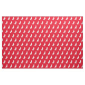 Weimaraner Hund Silhouette Rotes Tier Stoff (Fat Quarter (45,7 x 55,9 cm))