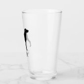 Weimaraner Hund Silhouette Weib Personalisiert Glas (Links)