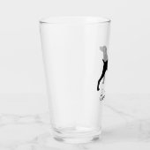 Weimaraner Hund Silhouette Weib Personalisiert Glas (Rechts)