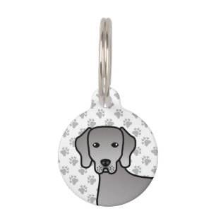 Weimaraner Hund Süße Cartoon-Zeichnung & Infos zum Haustiermarke