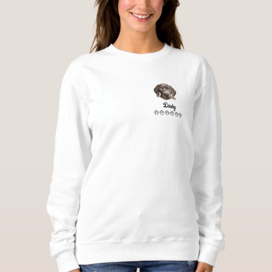 Weimaraner Hund Sweatshirt (Vorderseite)