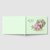 Weimaraner Hund und Lily Watercolor | Babyparty Gästebuch (Voll)