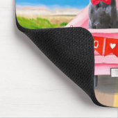 Weimaraner Hund Valentinstag Lkw Herz Mousepad (Ecke)
