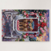 Weimaraner Hund Valentinstag  Puzzle (Horizontal)