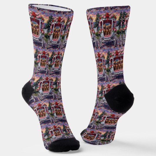 Weimaraner Hund Valentinstag Socken (Gewinkelt)