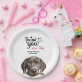 Weimaraner Hund Wedding Danke Pappteller (Party)