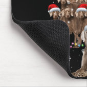 Weimaraner-Hund Weihnachtsbaum Lichter Weihnachtsm Mousepad (Ecke)