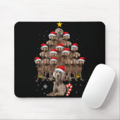 Weimaraner-Hund Weihnachtsbaum Lichter Weihnachtsm Mousepad (Mit Mouse)