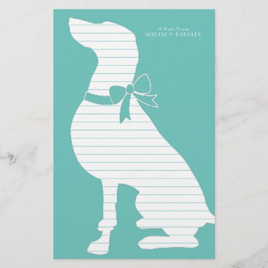 Weimaraner Hund Welpe Briefpapier (Vorderseite)